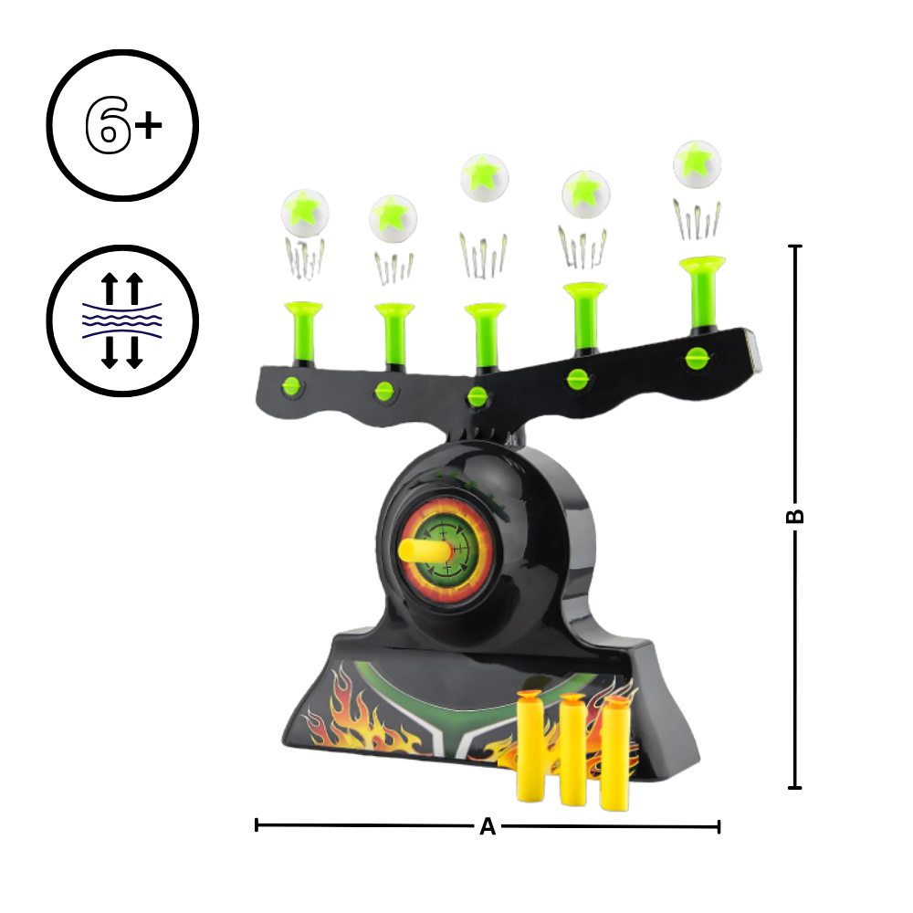 Jeu de tir avec balles flottantes lumineuses