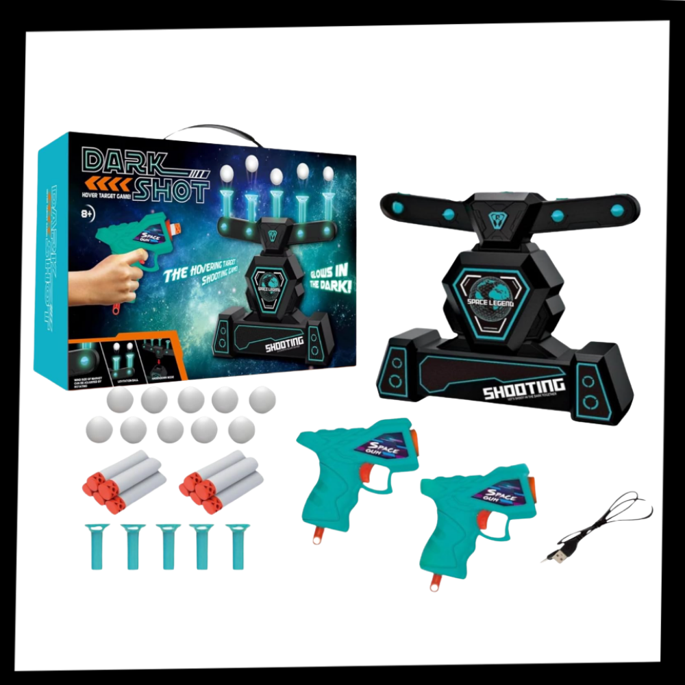 Jeu de tir avec balles flottantes lumineuses