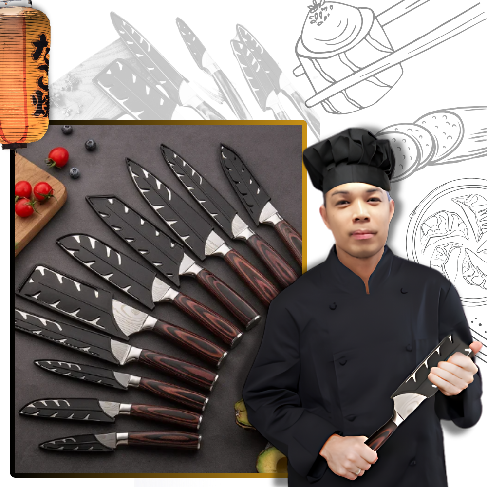 Couteau japonais en bois de Pakka