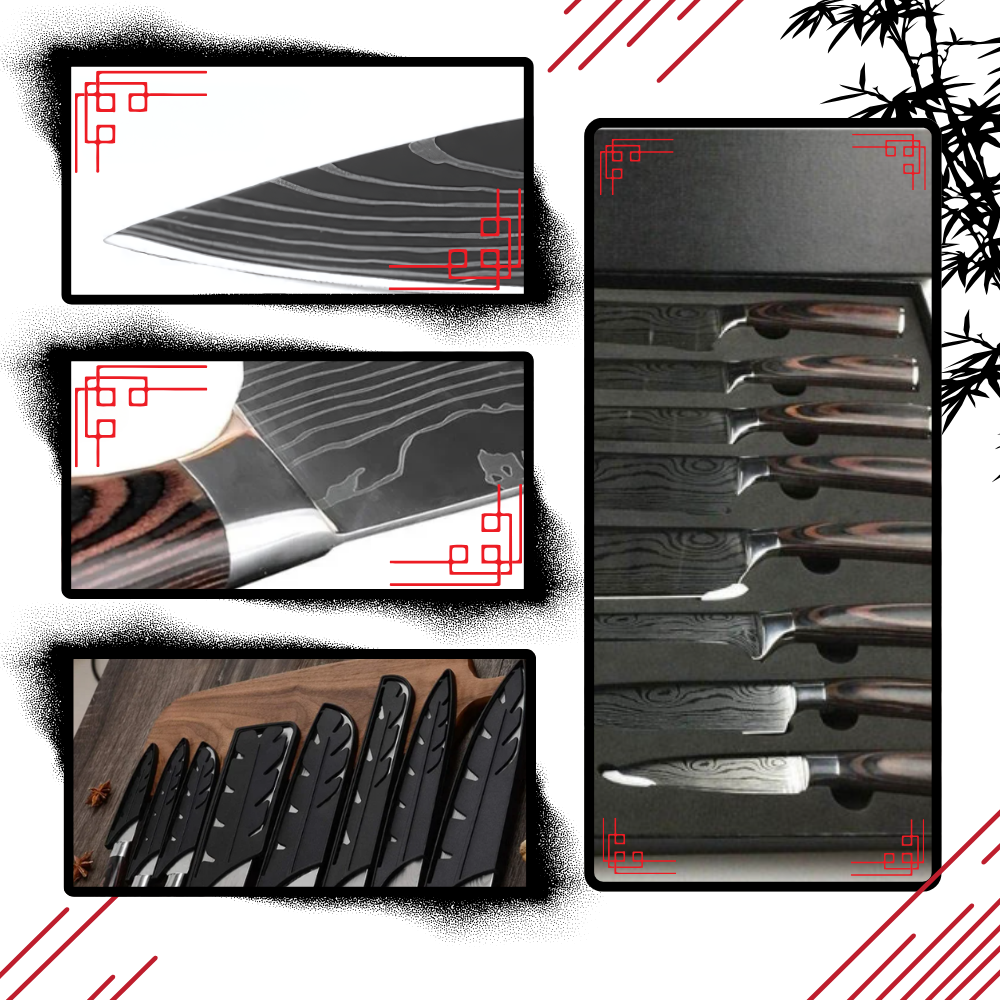 Couteau japonais en bois de Pakka