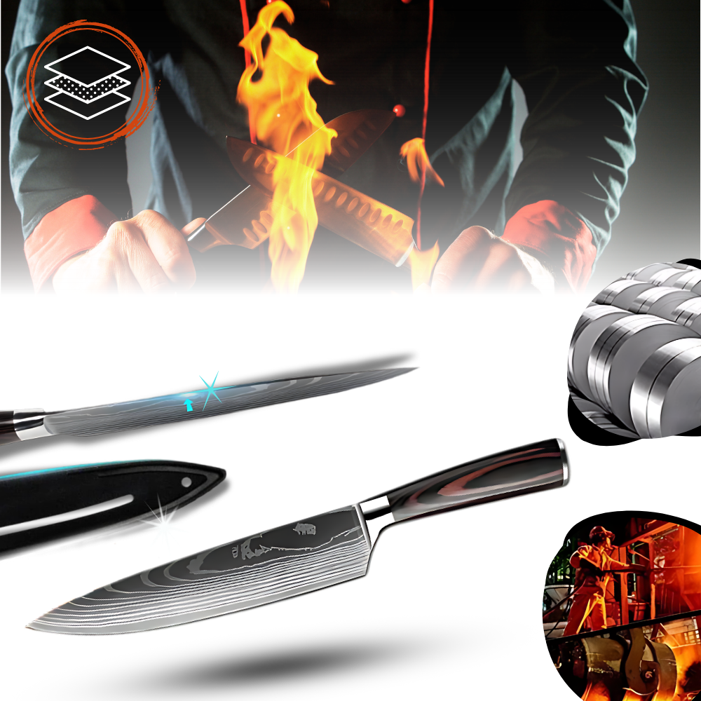 Couteau japonais en bois de Pakka