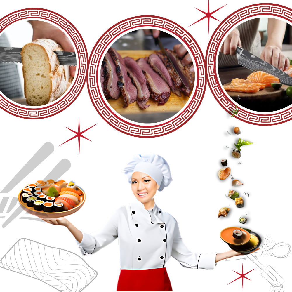 Couteau japonais en bois de Pakka