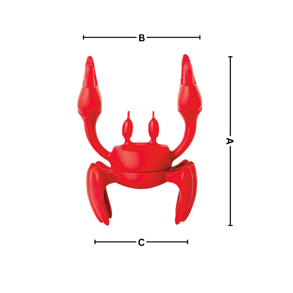 Porte-cuillère antidérapant en forme de crabe amusant