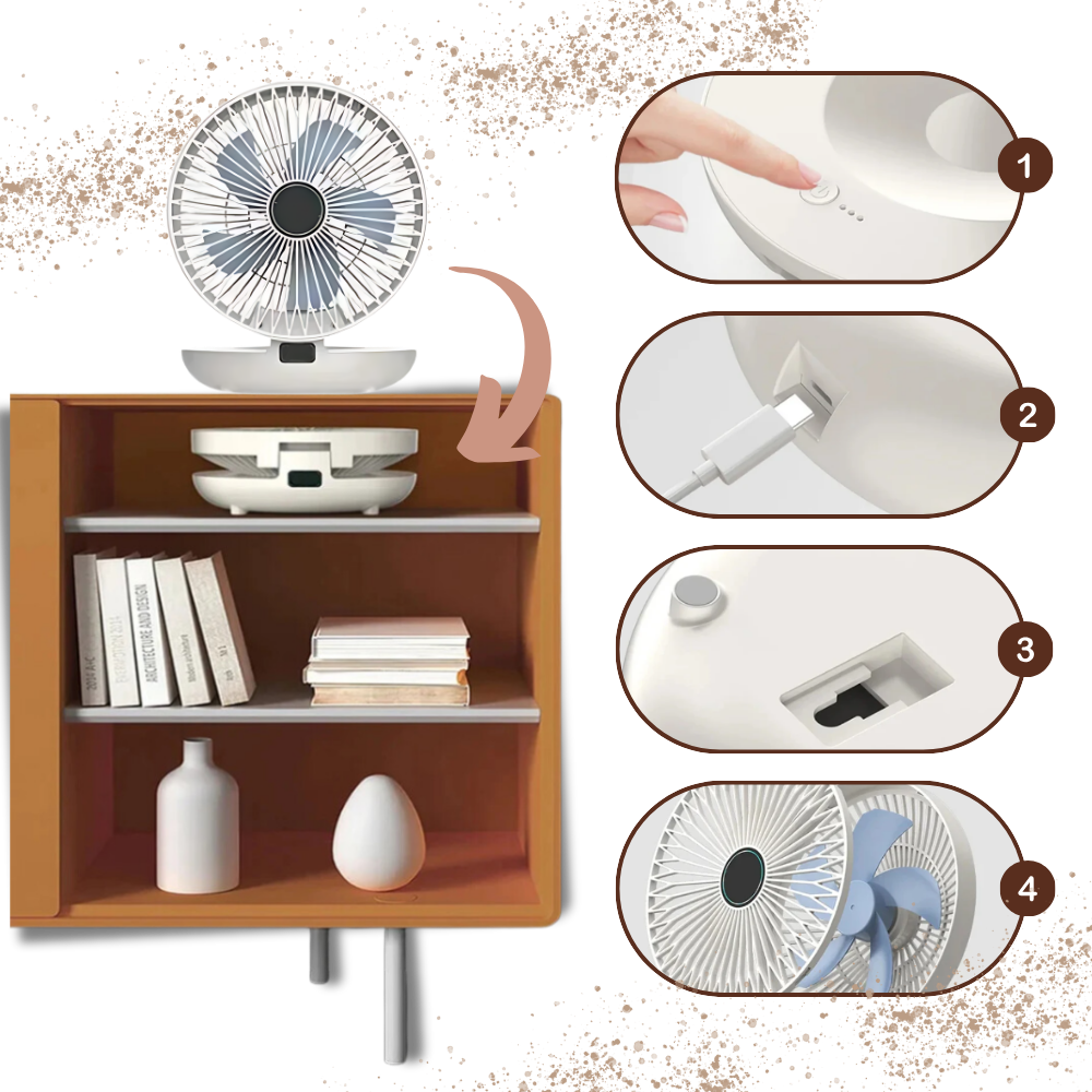 Ventilateur portable à diffusion douce