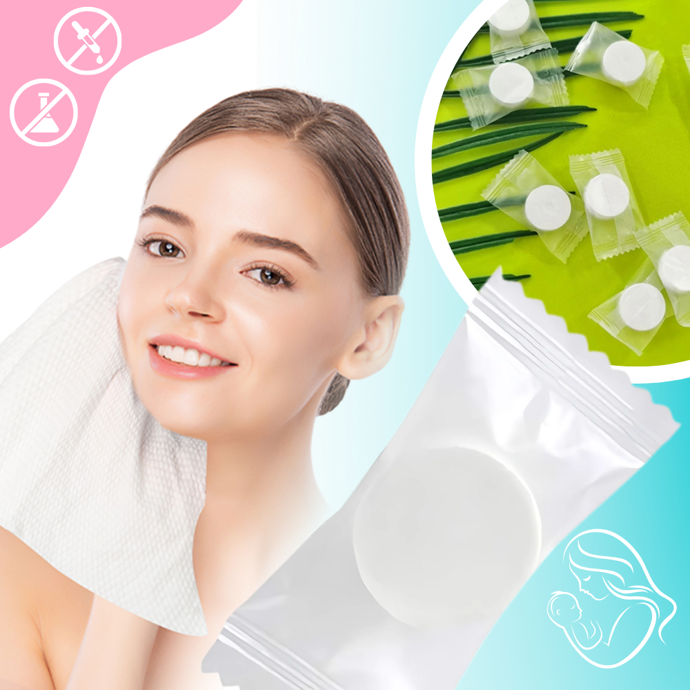 Serviettes compressées en coton doux