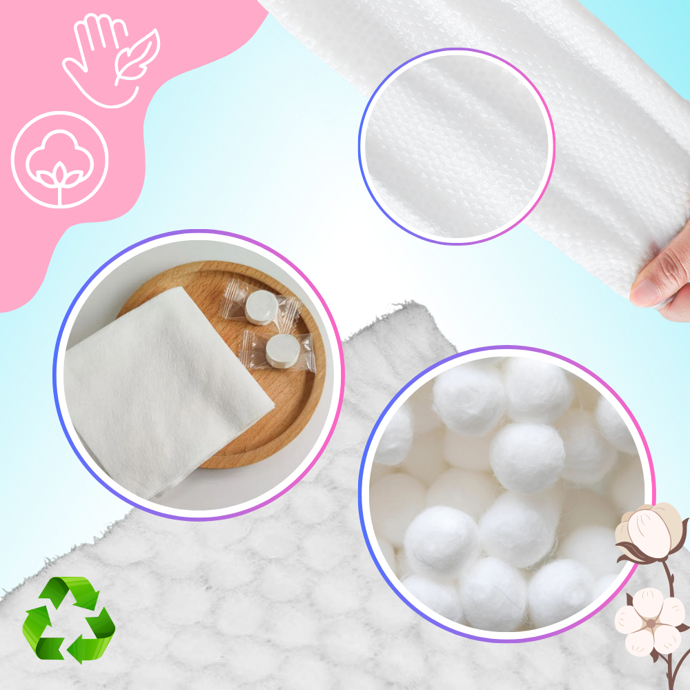 Serviettes compressées en coton doux