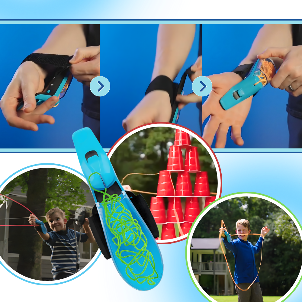 Jouet lance-toile d'araignée lumineux