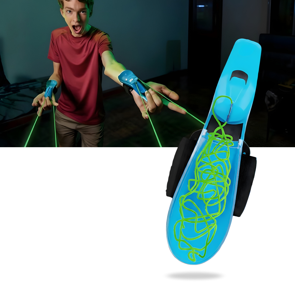 Jouet lance-toile d'araignée lumineux