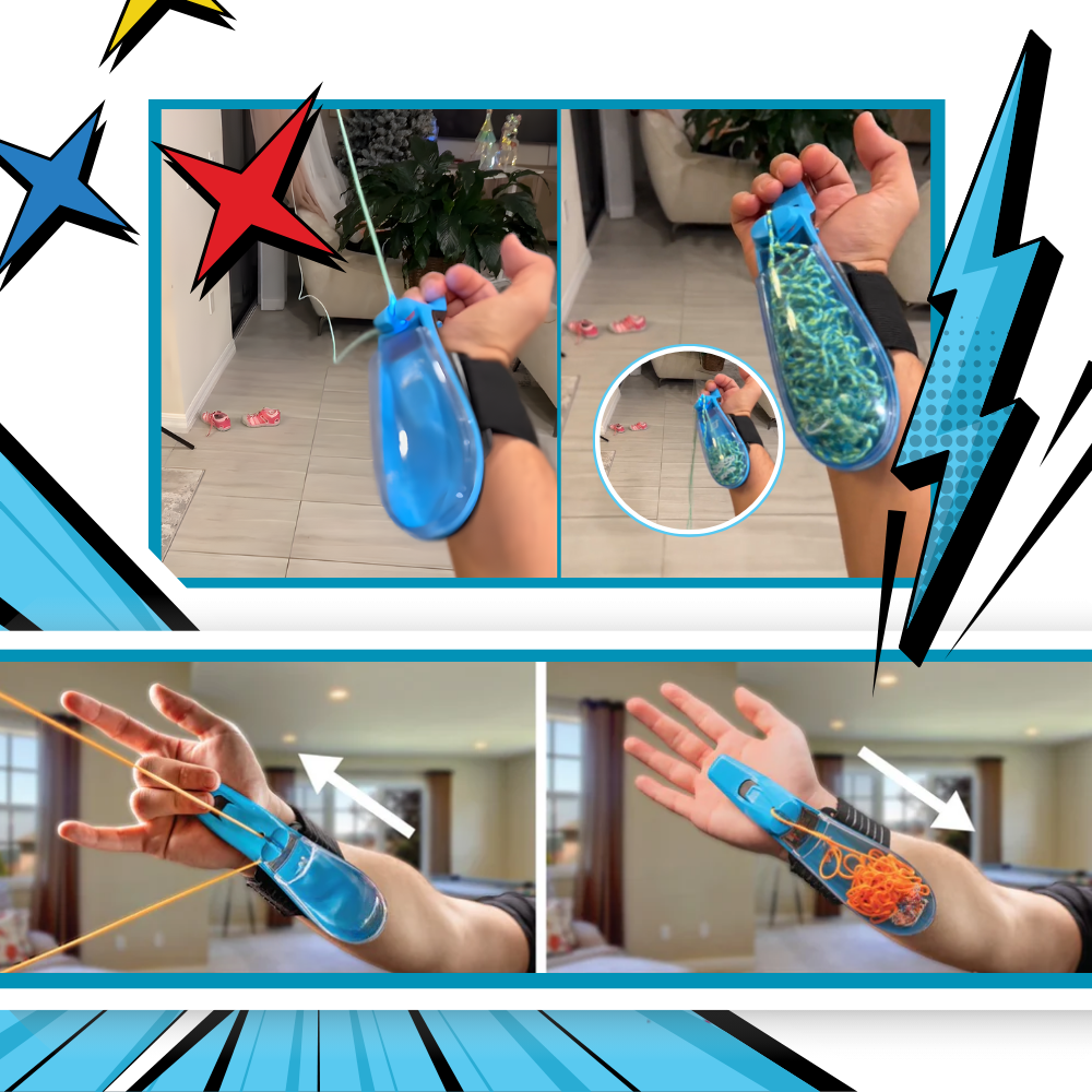 Jouet lance-toile d'araignée lumineux