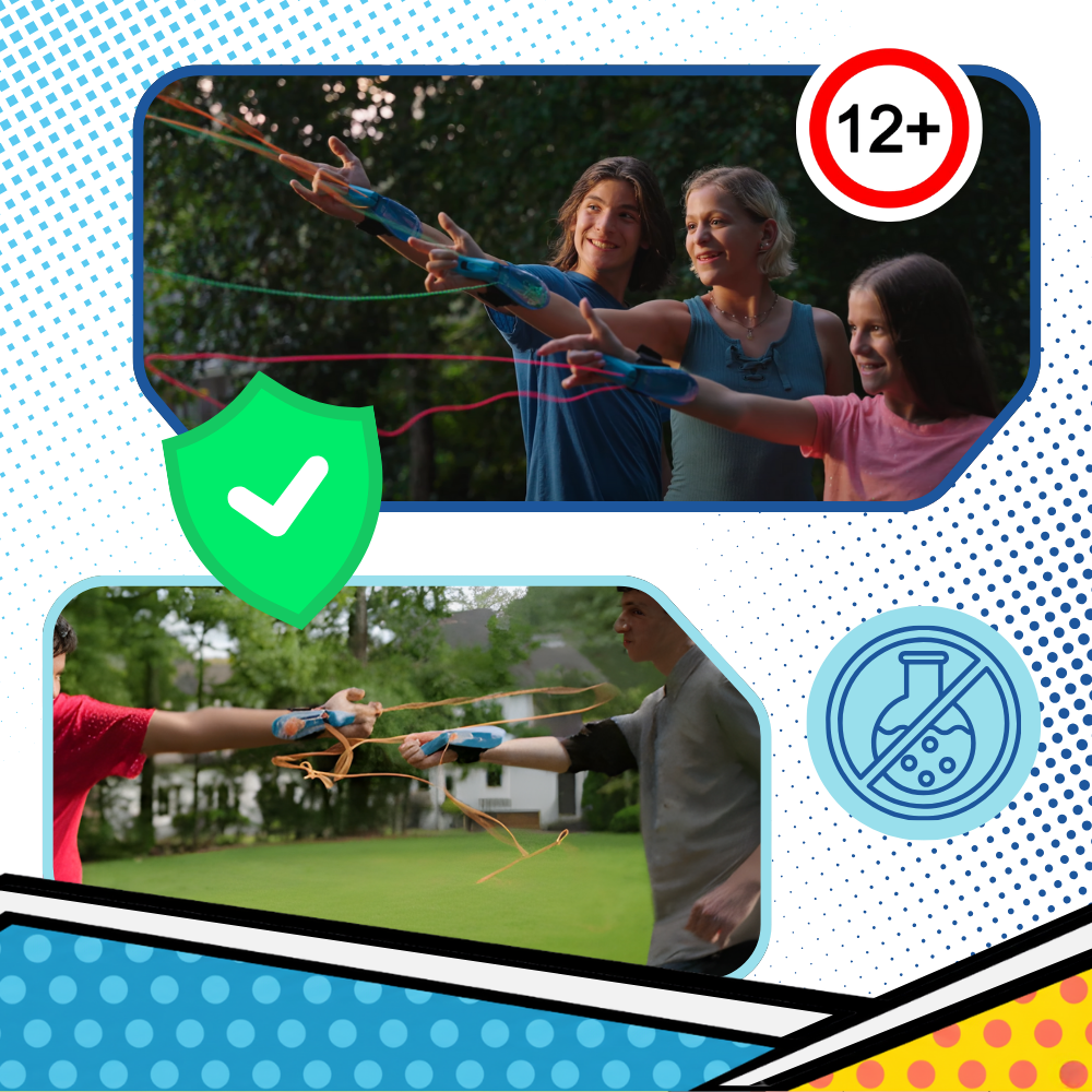 Jouet lance-toile d'araignée lumineux