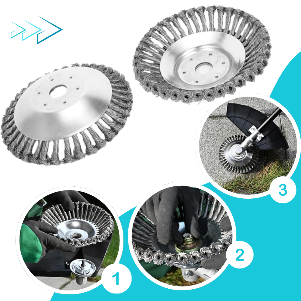 Brosse de désherbage pour débroussailleuse