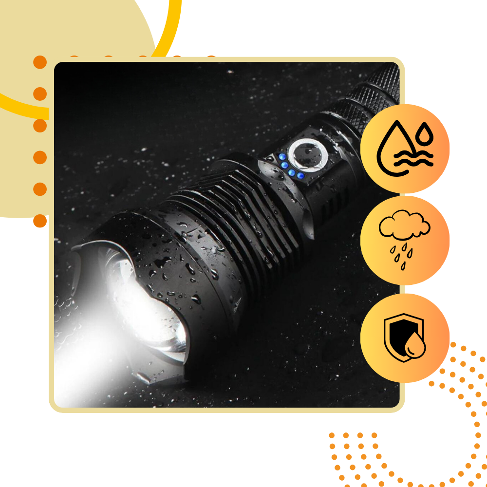 Torche à LED rechargeable à long faisceau