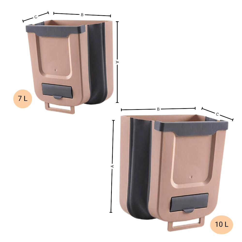 Poubelle pliable de grande capacité