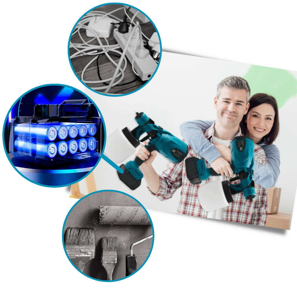 Pistolet à peinture sans fil haute pression