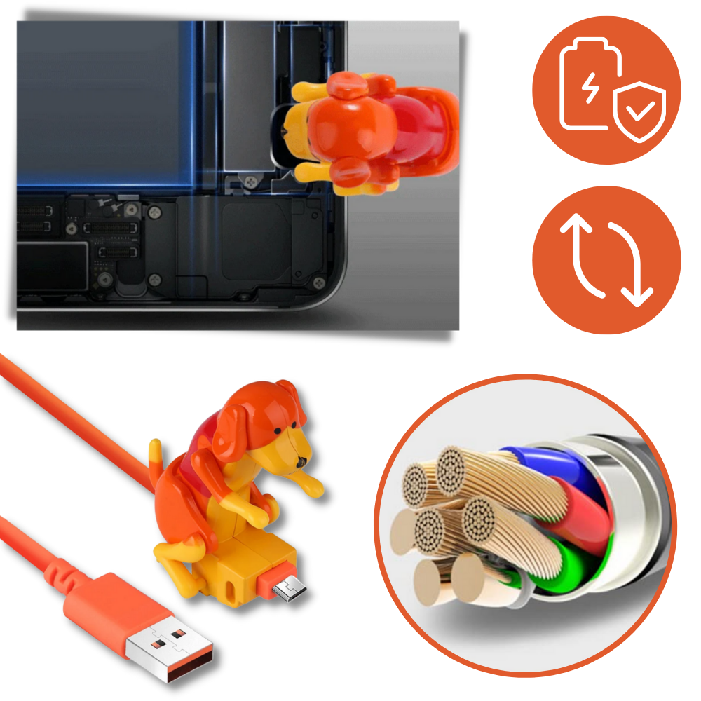 Câble de chargement rapide en forme de chien