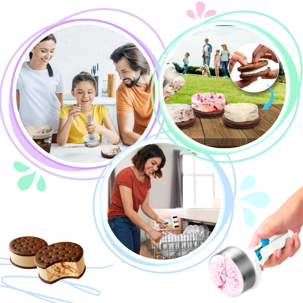 Cuillère à Cylindres de Crème Glacée