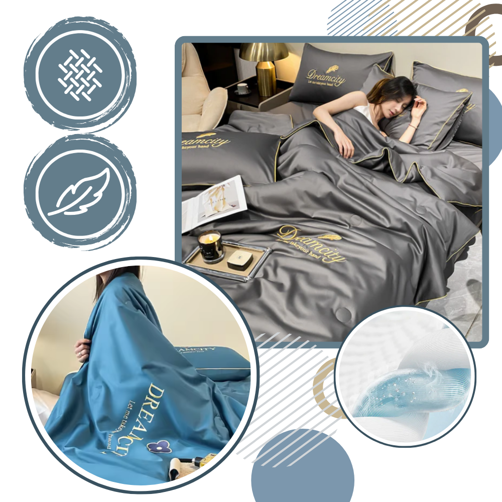 Housse de couette en soie glacée douce