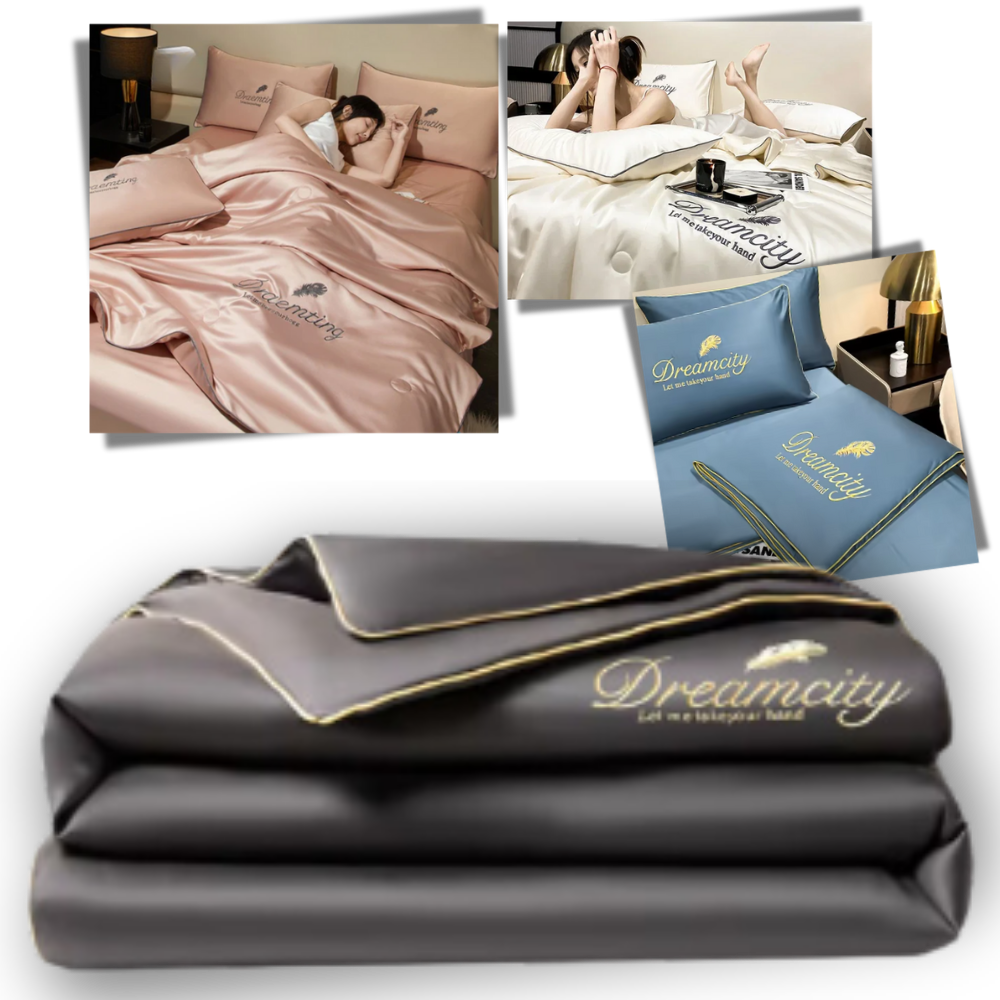 Housse de couette en soie glacée douce