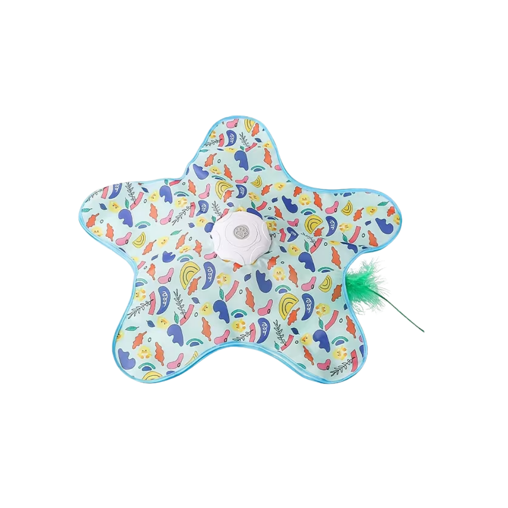 Jouet tapis interactif à plumes pour chatons en phase de dentition