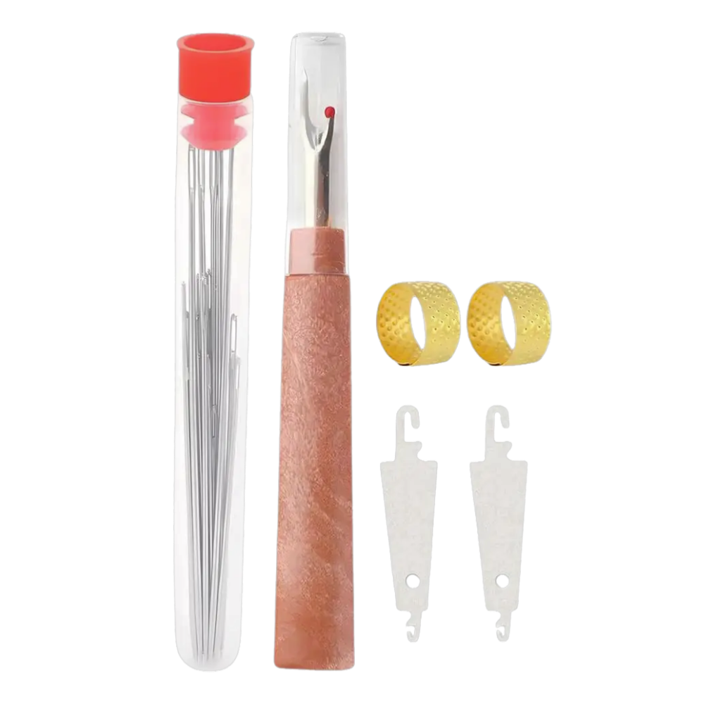 Kit d'aiguilles à broder à gros chas