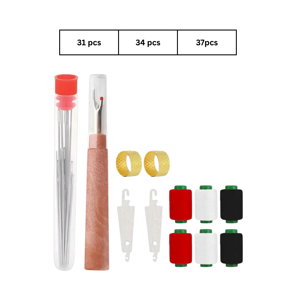 Kit d'aiguilles à broder à gros chas