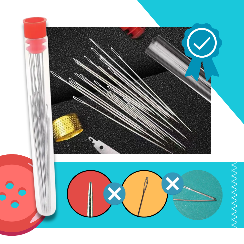 Kit d'aiguilles à broder à gros chas