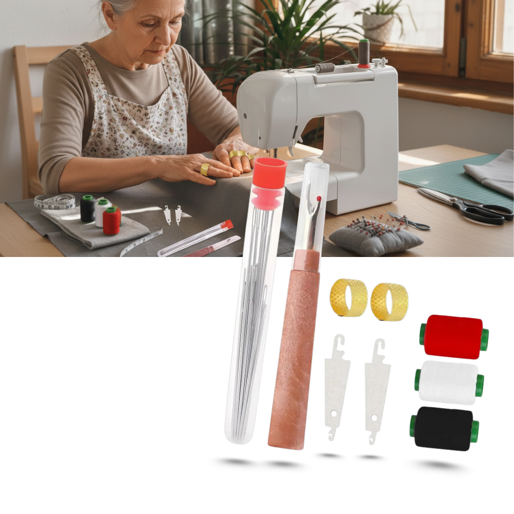 Kit d'aiguilles à broder à gros chas