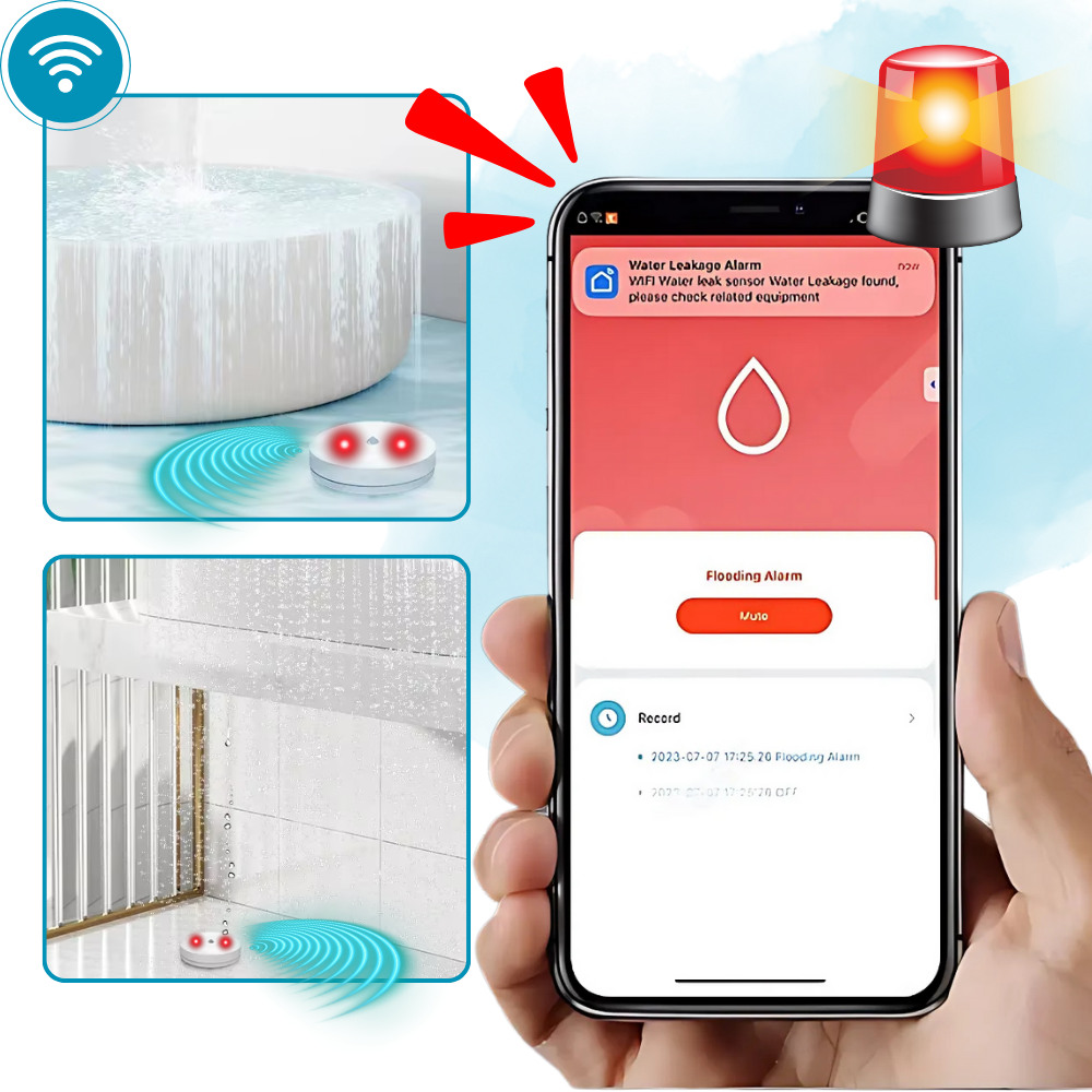 Capteur de fuite d'eau sans fil