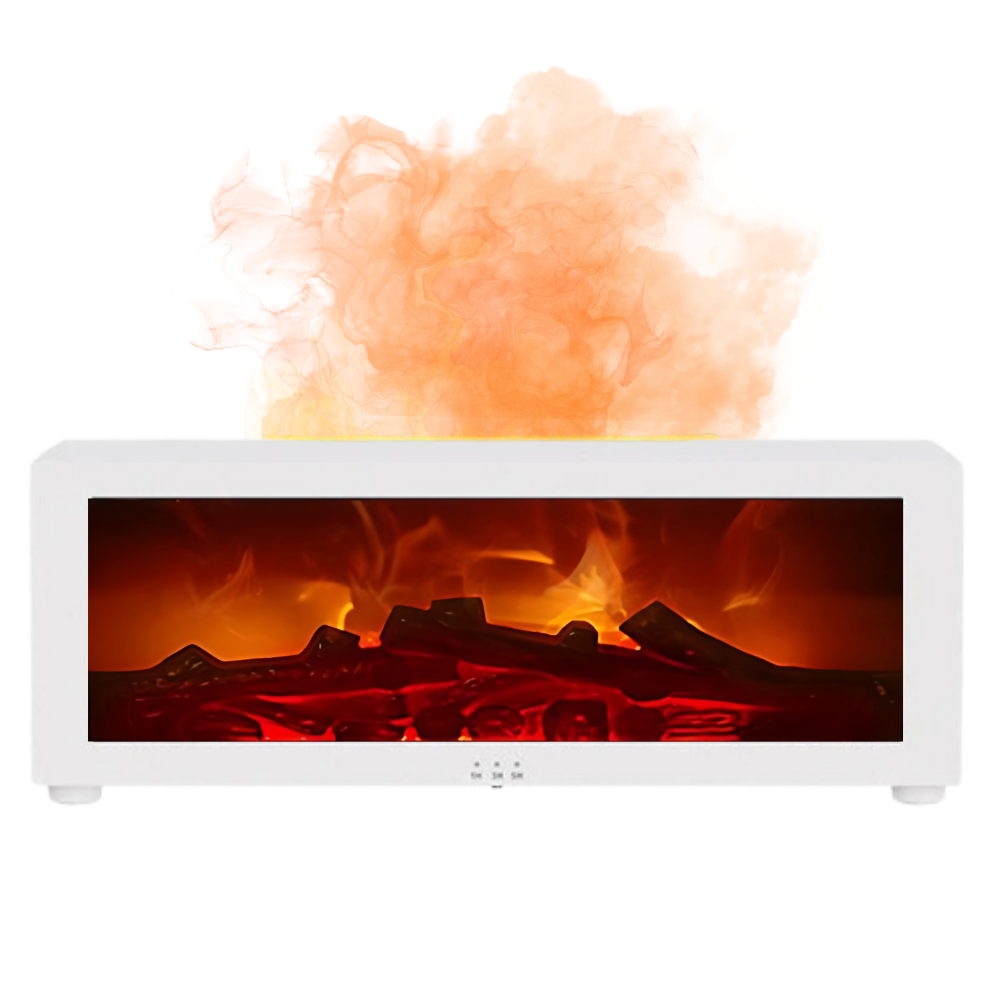 Diffuseur d'huiles essentielles avec simulation de cheminée LED