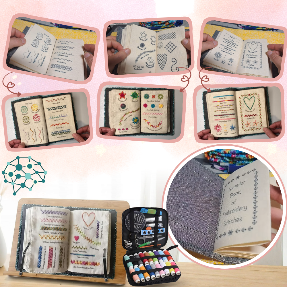 Livre de points de broderie sur lin