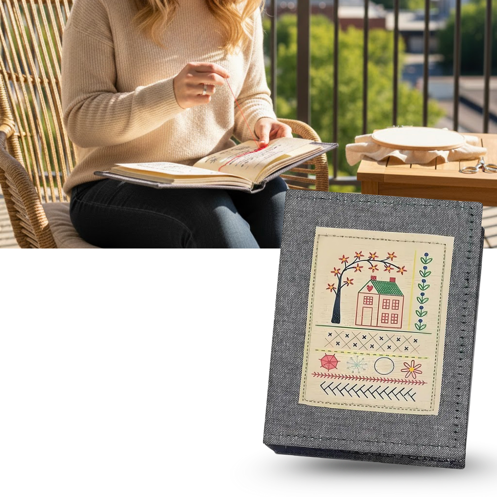 Livre de points de broderie sur lin