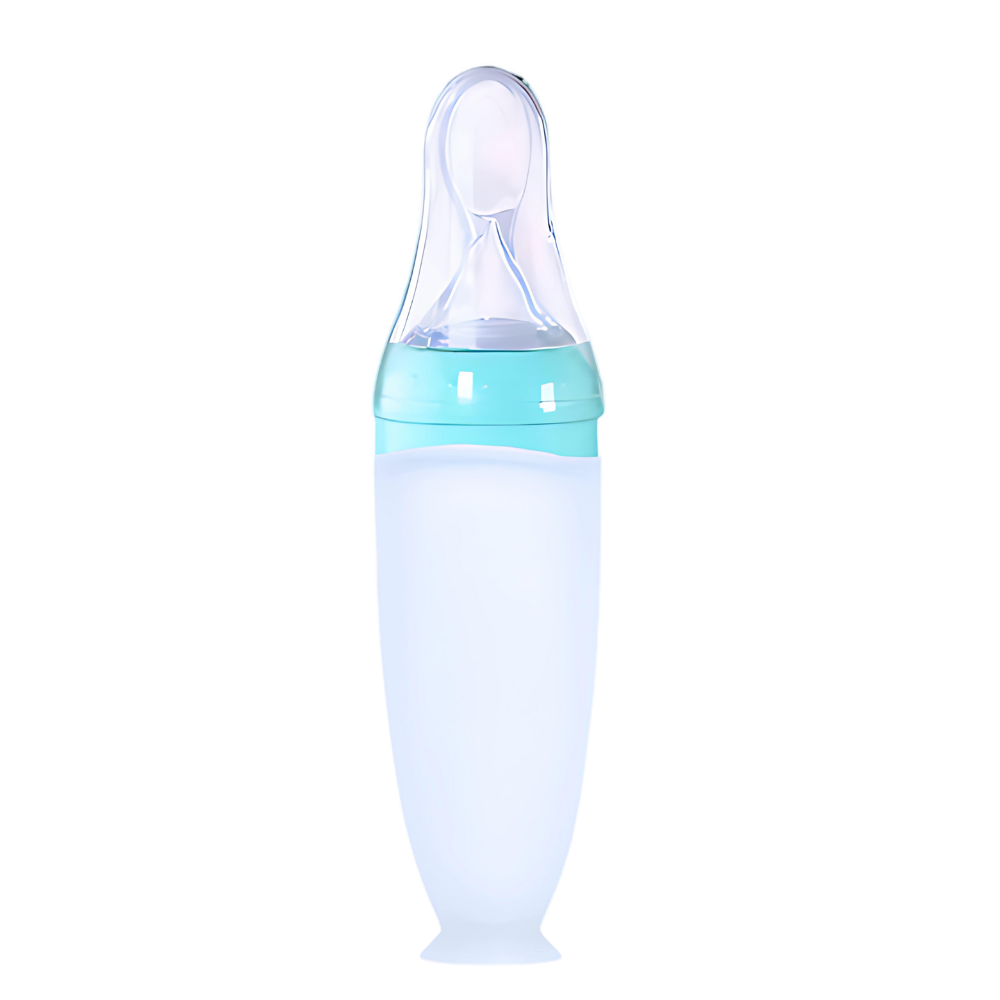 Biberons en silicone avec cuillère anti-débordement