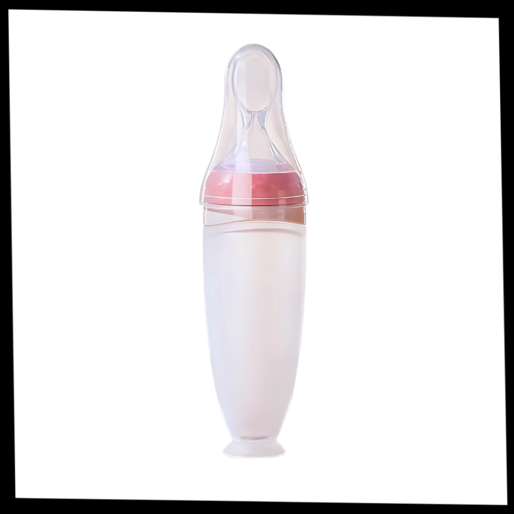 Biberons en silicone avec cuillère anti-débordement