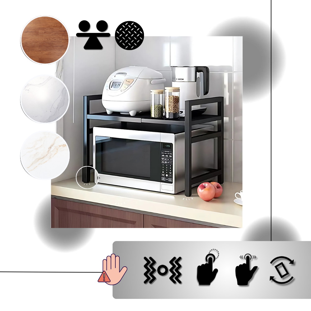 Étagère surélevée pour micro-ondes