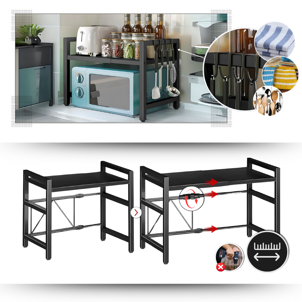 Étagère surélevée pour micro-ondes