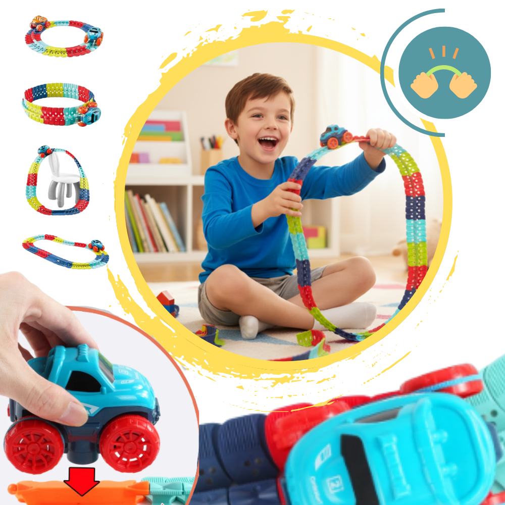 Jouet mini circuit de course de montagnes russes