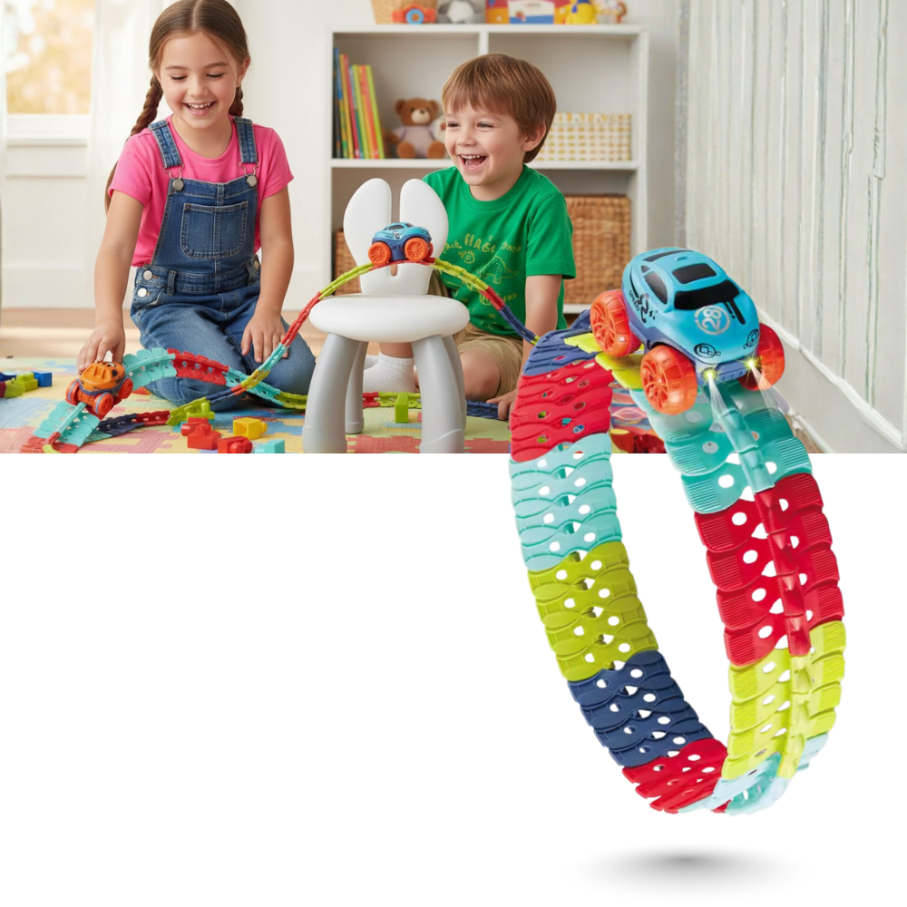 Jouet mini circuit de course de montagnes russes