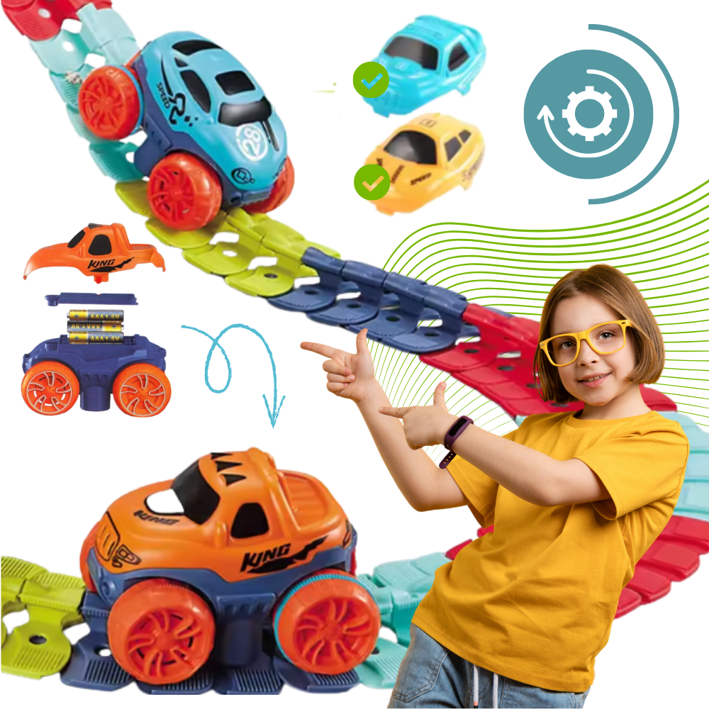 Jouet mini circuit de course de montagnes russes