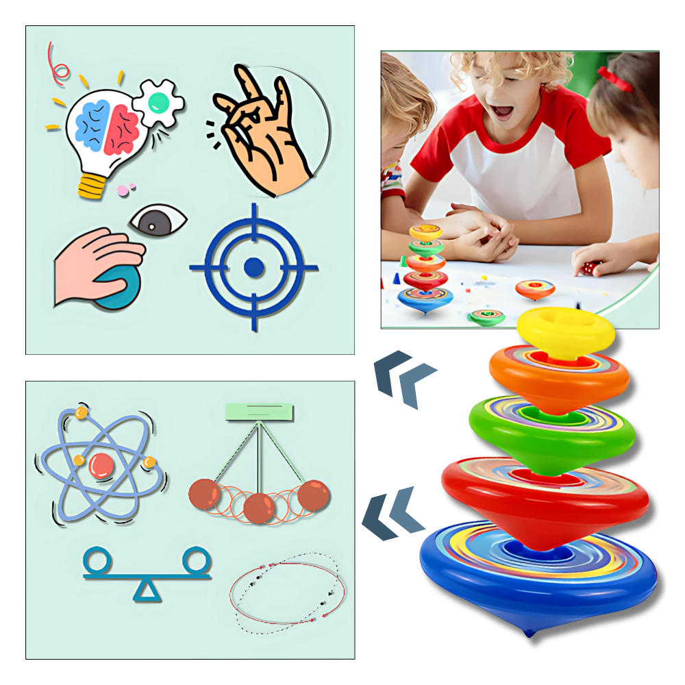 Jeu de toupie à plusieurs couches