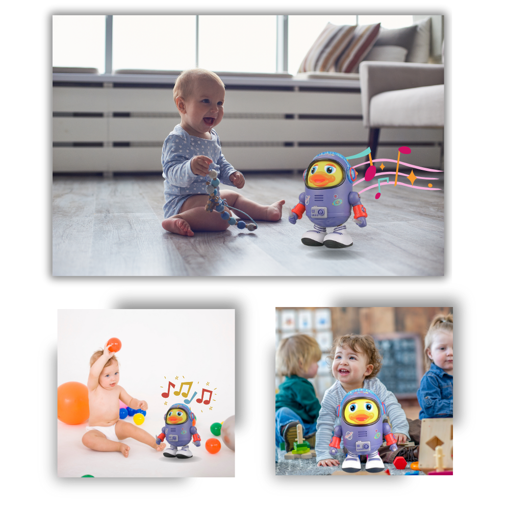 Jouet interactif musical en forme de canard