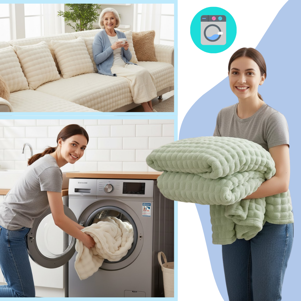 Housse antidérapante pour canapé en peluche douce