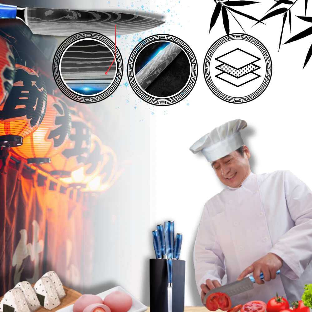 Couteaux japonais Bleu Atlantique