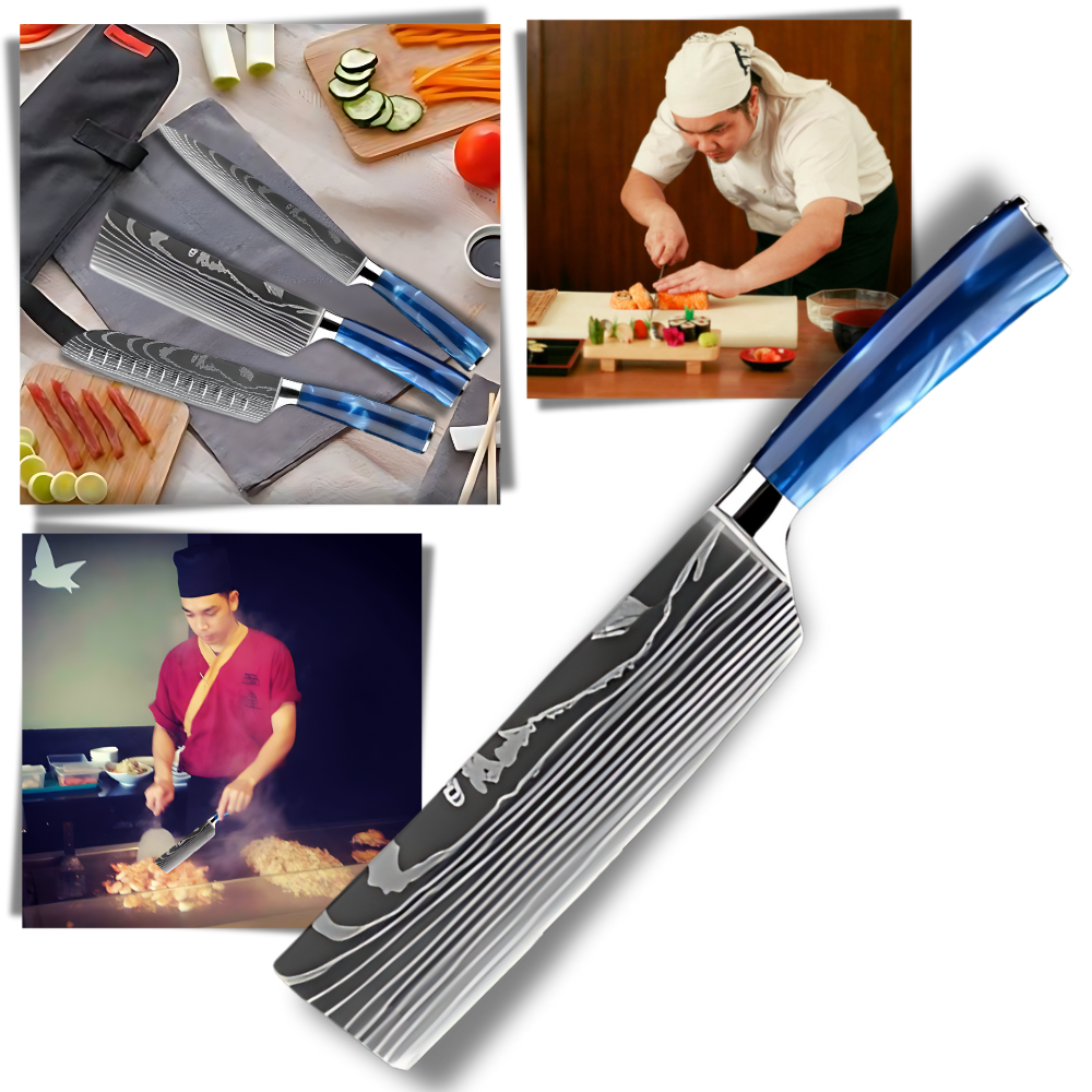 Couteaux japonais Bleu Atlantique