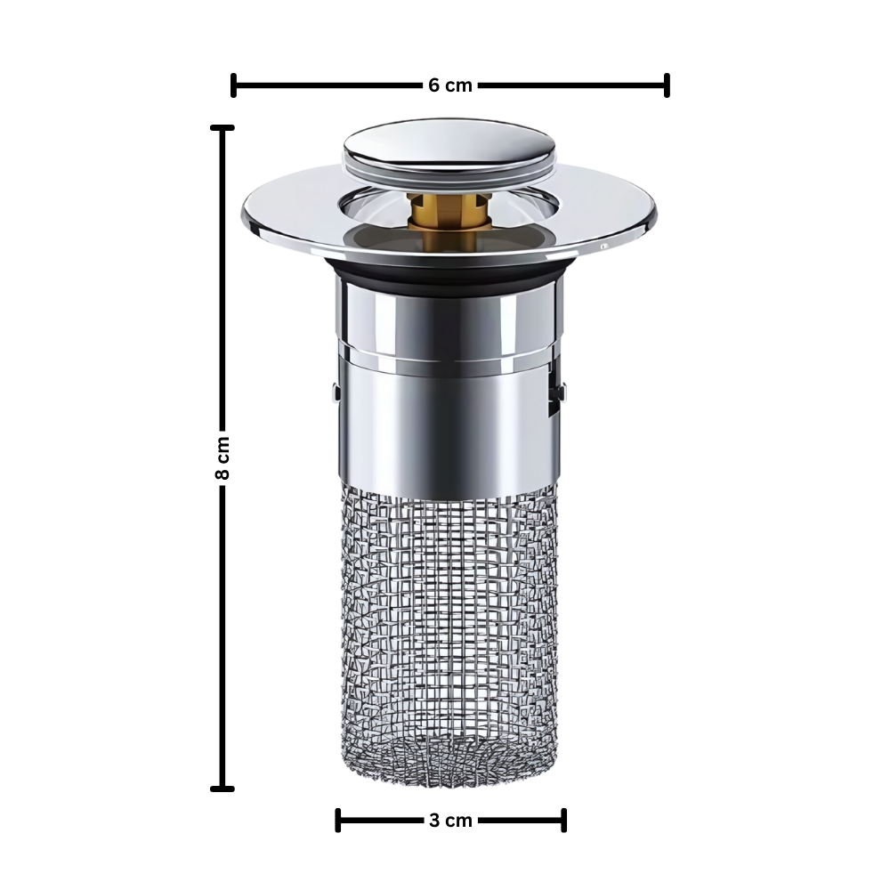 Bouchon d'évier escamotable contre les odeurs