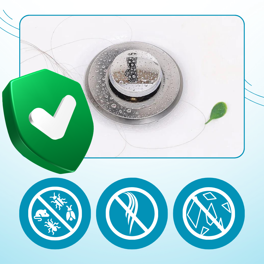 Bouchon d'évier escamotable contre les odeurs