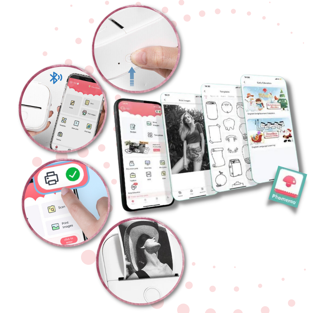 Imprimante de stickers sans encre Phomemo