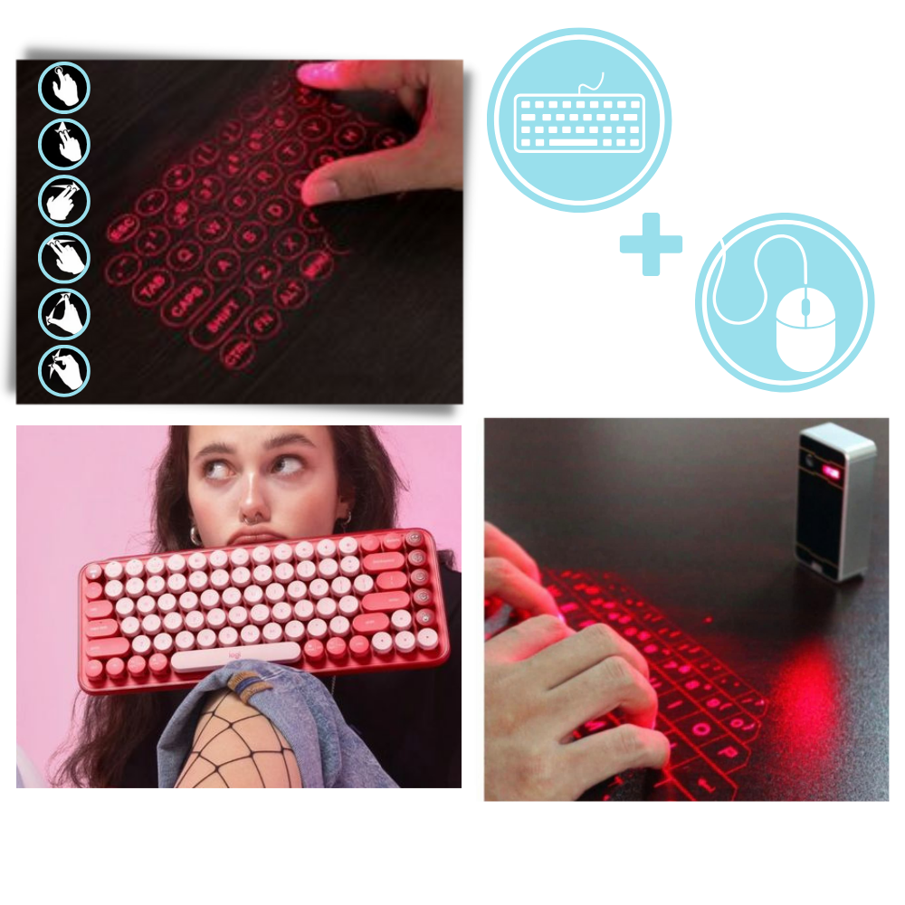 Clavier virtuel laser portable