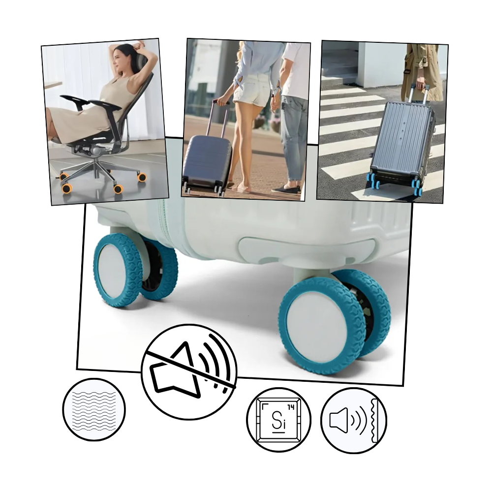 Protections en silicone pour roues de valise