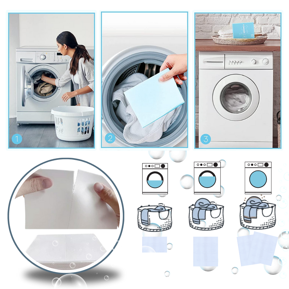 Bandes de lessive écologiques à dissolution rapide