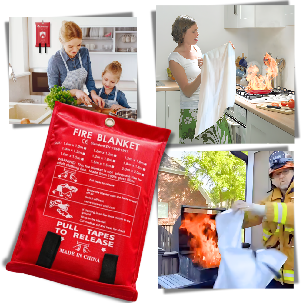 Couverture anti-feu pour extinction rapide du feu